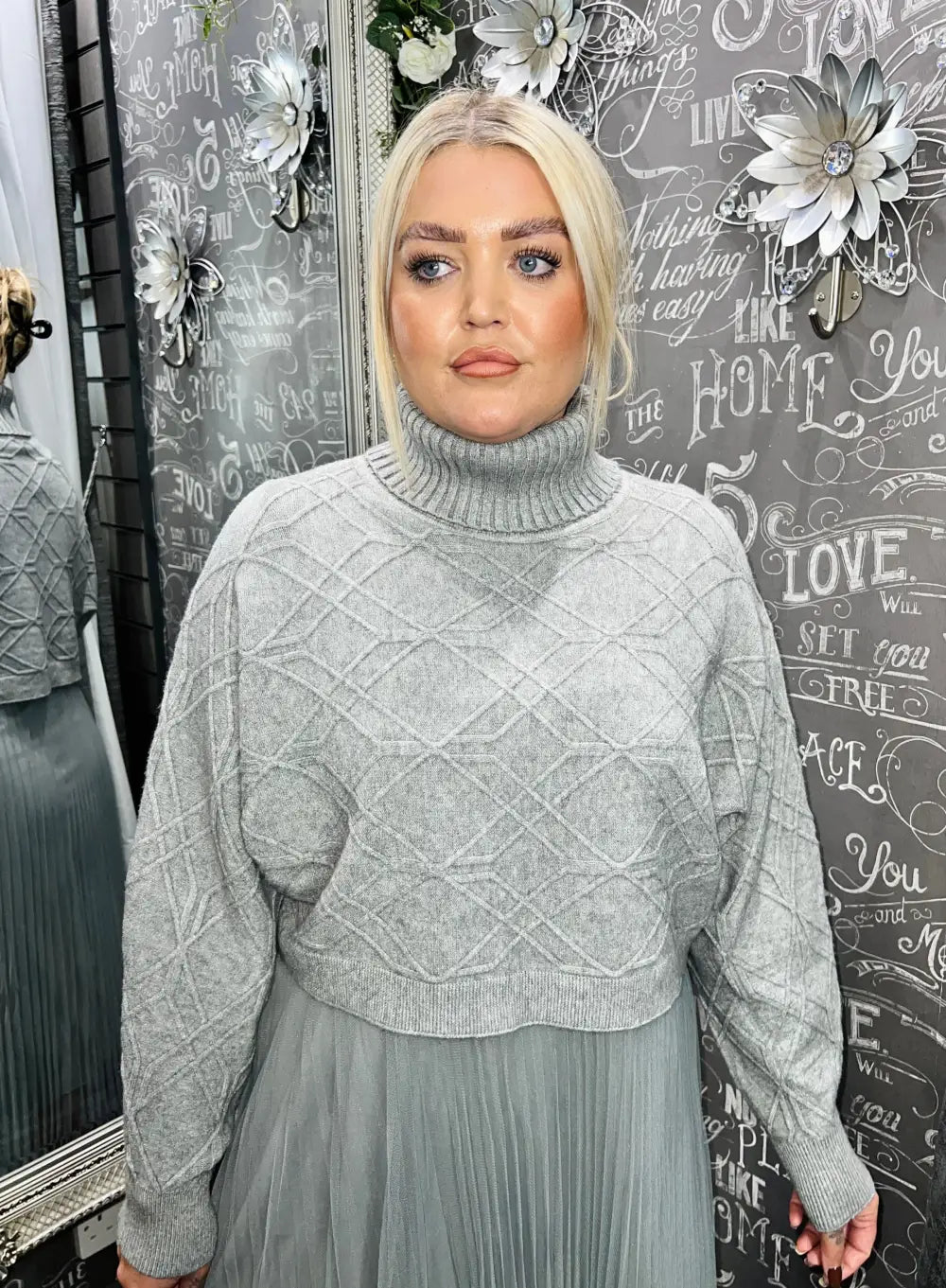 Priya Two Piece Pleated Tulle Dress GREY - Dress