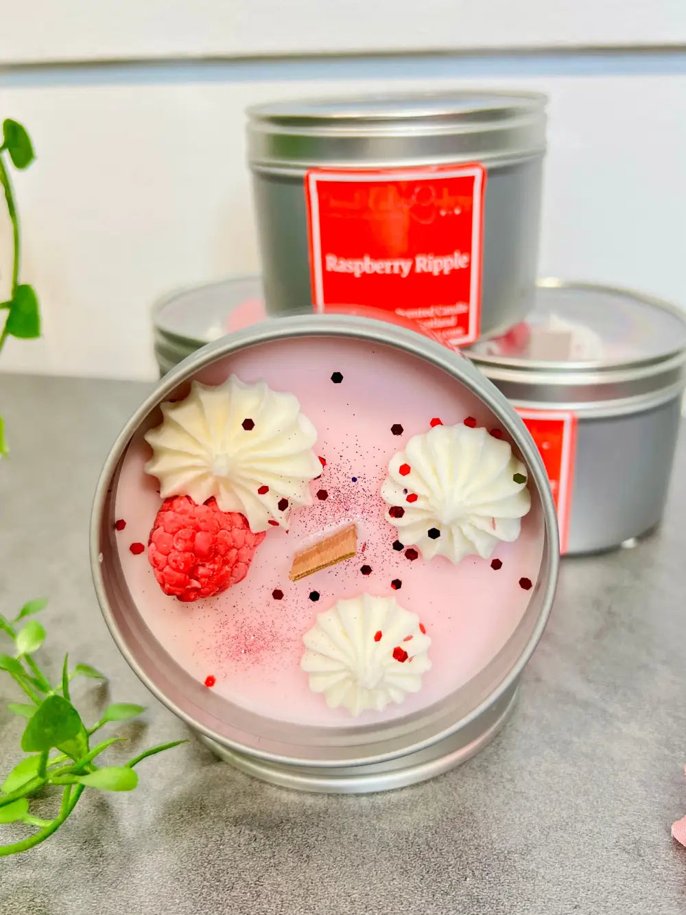 Raspberry Ripple Premium Tinned Candle