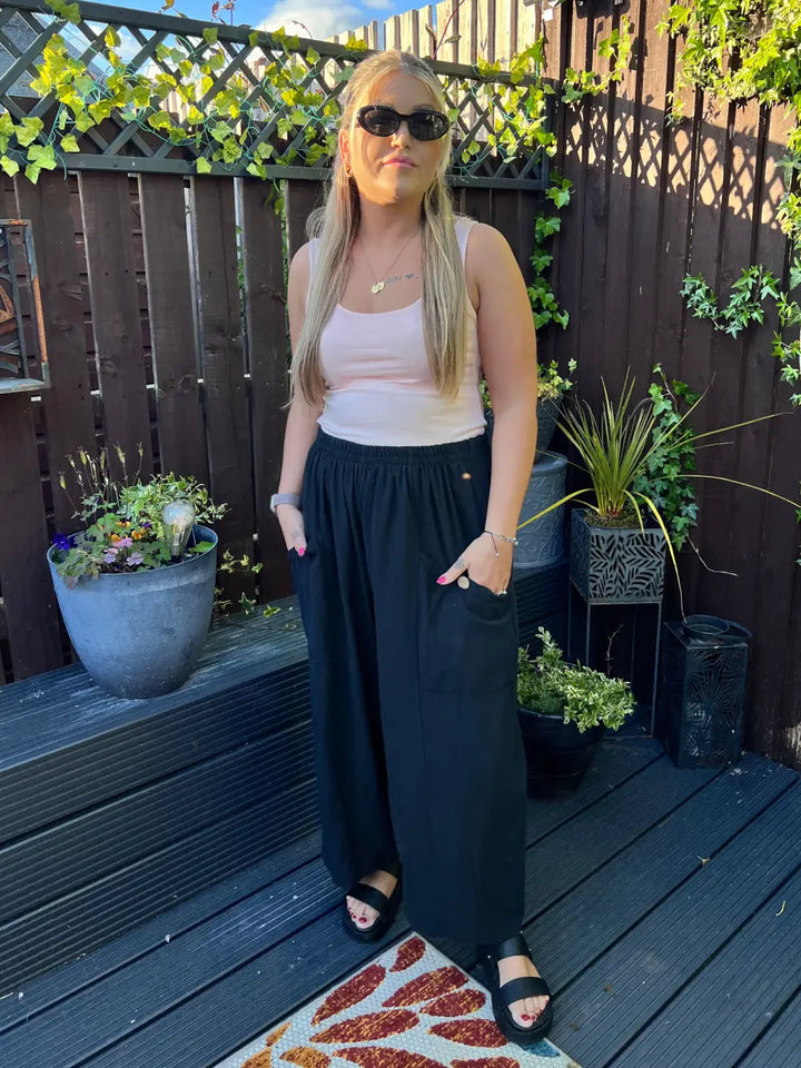 Raya Front Pocket Trousers BLACK