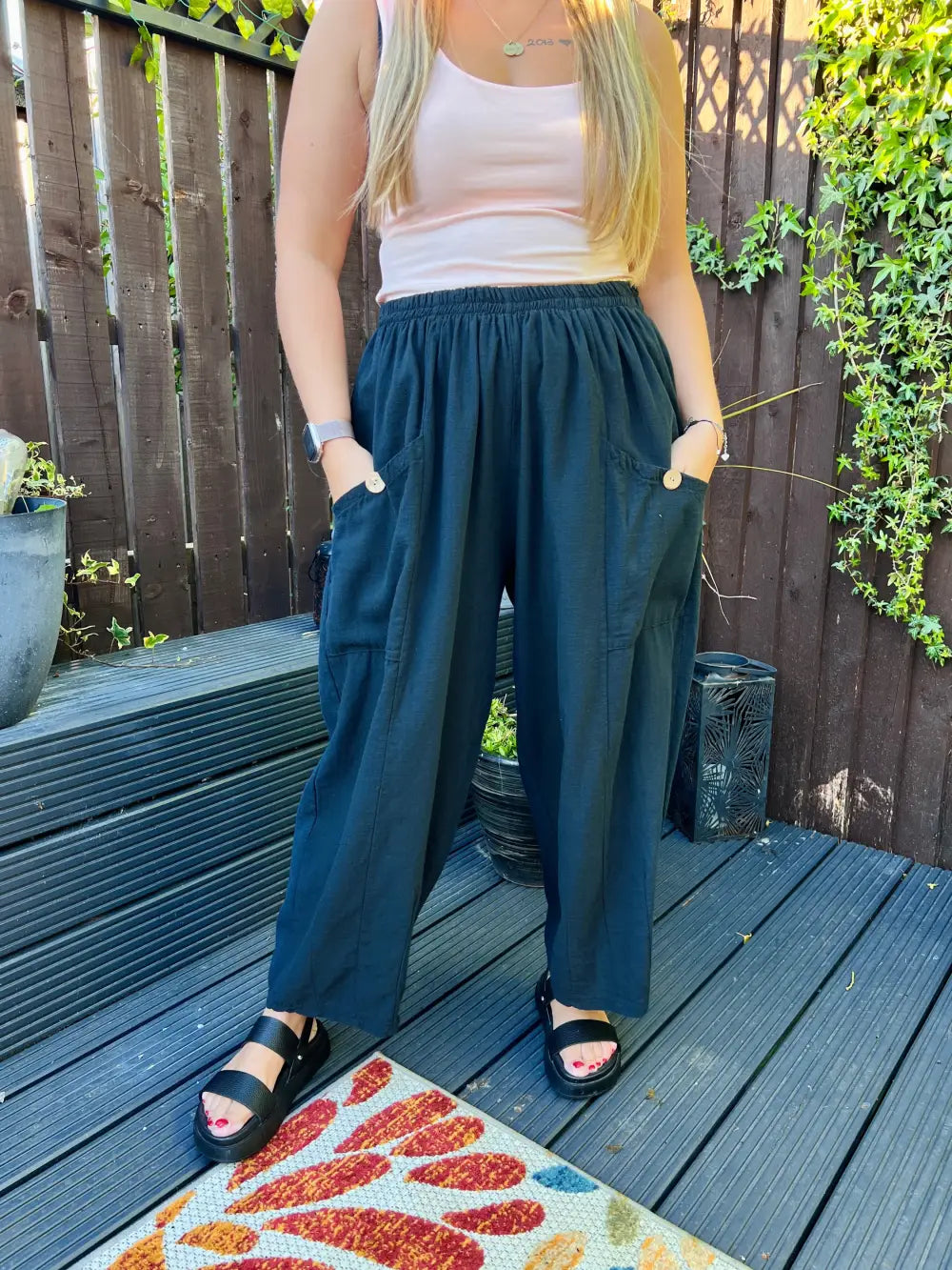 Raya Front Pocket Trousers BLACK
