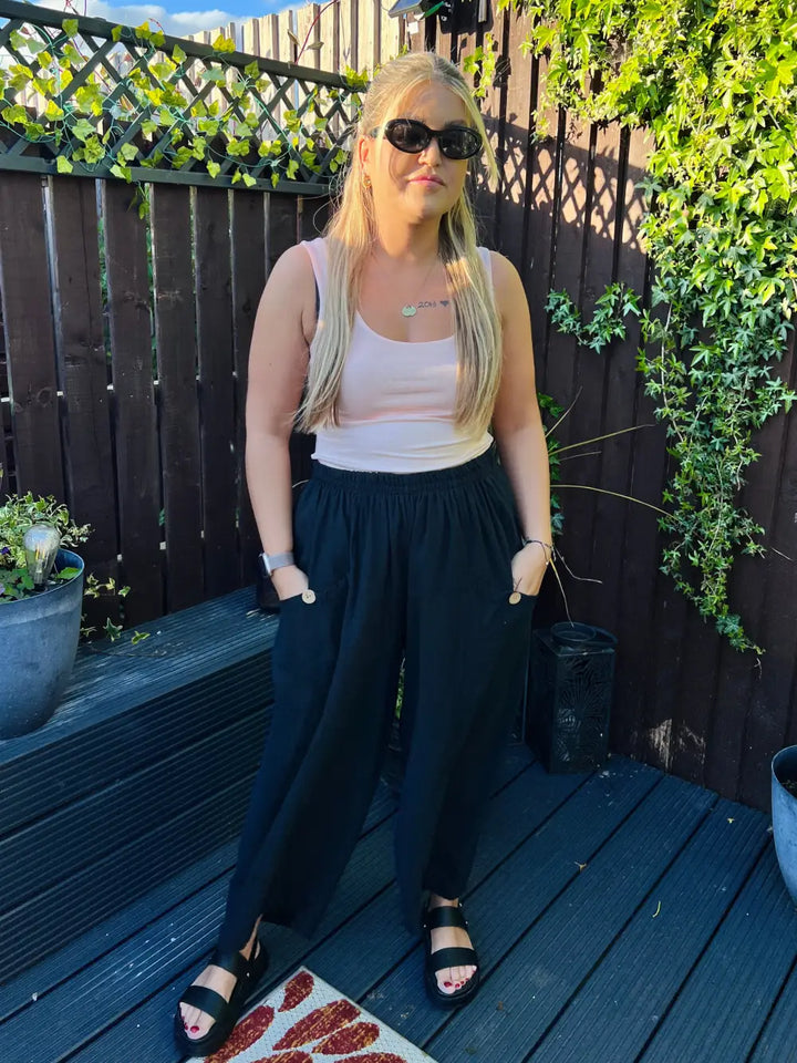 Raya Front Pocket Trousers BLACK