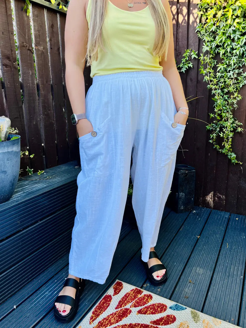 Raya Front Pocket Trousers WHITE