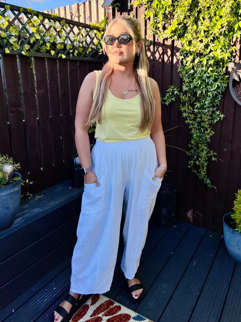 Raya Front Pocket Trousers WHITE