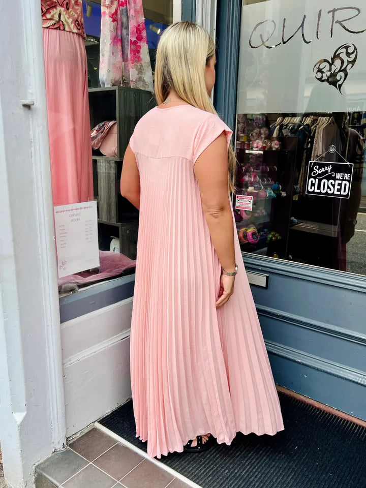 Safira Pleated Maxi Dress LIGHT PINK