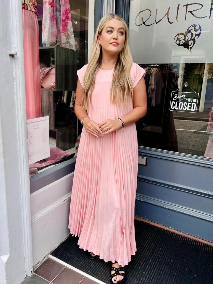 Safira Pleated Maxi Dress LIGHT PINK