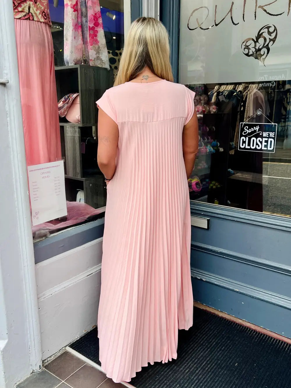Safira Pleated Maxi Dress LIGHT PINK