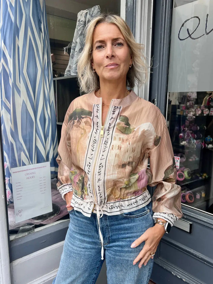 Santorini Bomber Jacket DARK BEIGE