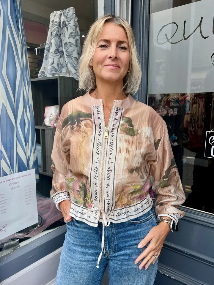 Santorini Bomber Jacket DARK BEIGE