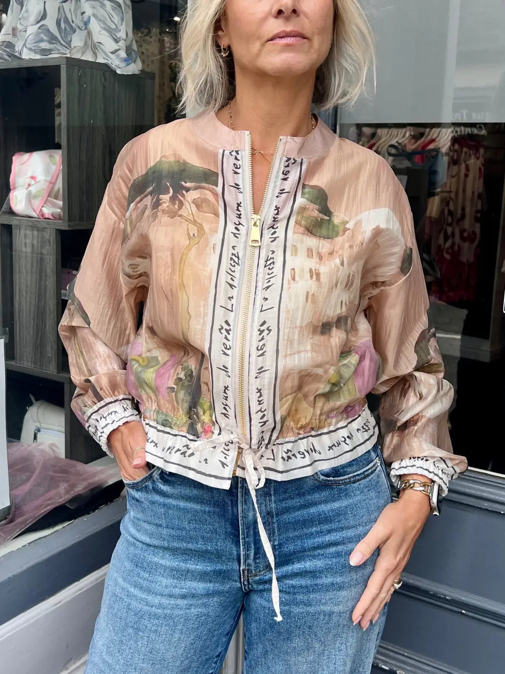 Santorini Bomber Jacket DARK BEIGE