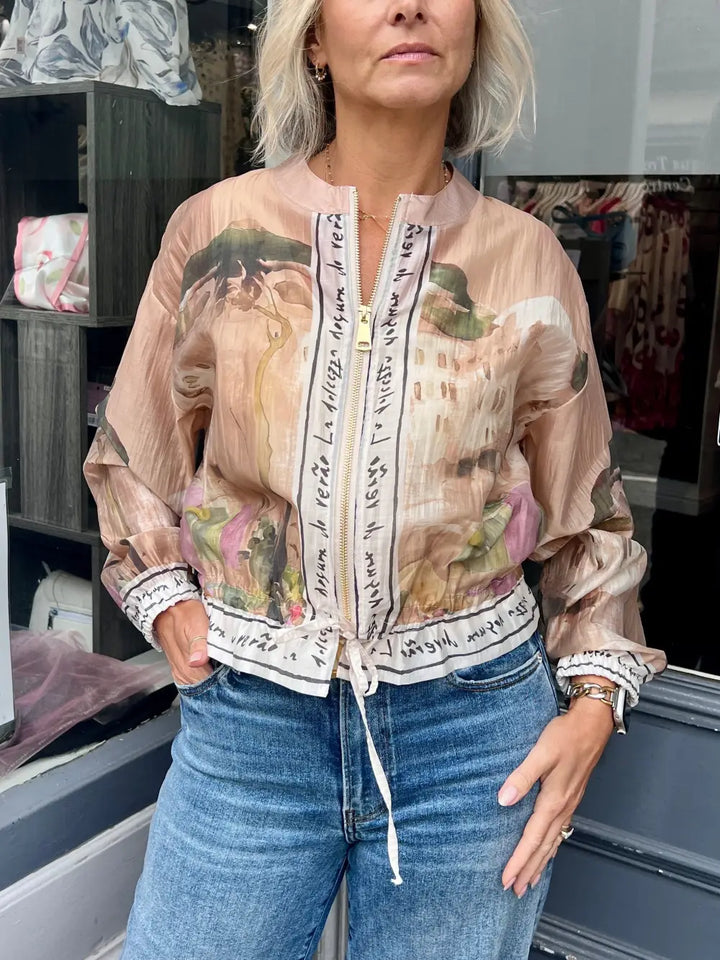 Santorini Bomber Jacket DARK BEIGE