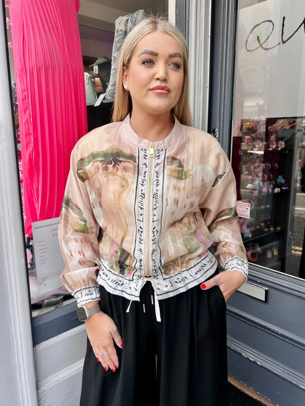 Santorini Bomber Jacket LIGHT BEIGE