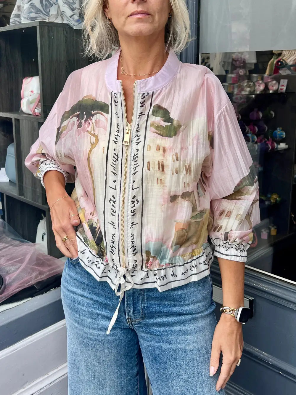 Santorini Bomber Jacket LIGHT PINK