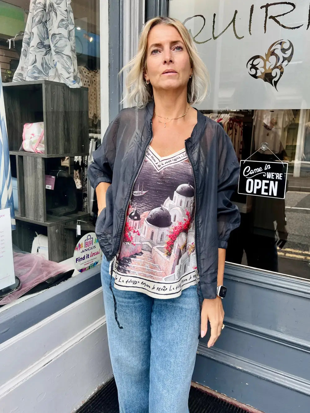 Santorini Cami Top BLACK