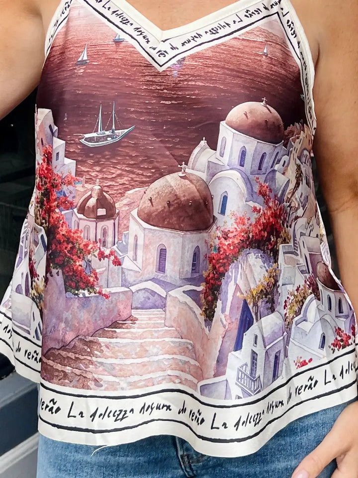 Santorini Cami Top CHOCOLATE