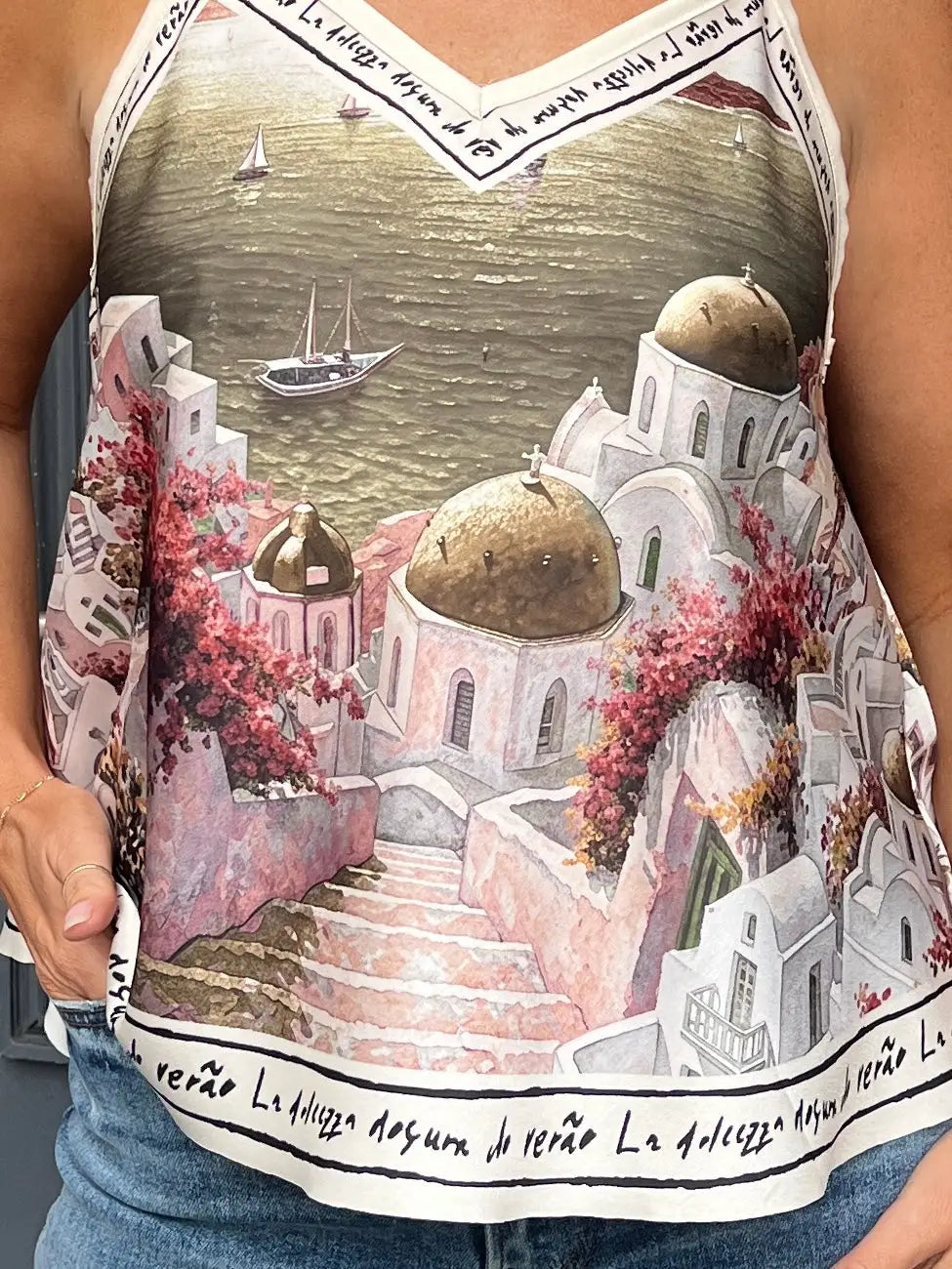 Santorini Cami Top KHAKI