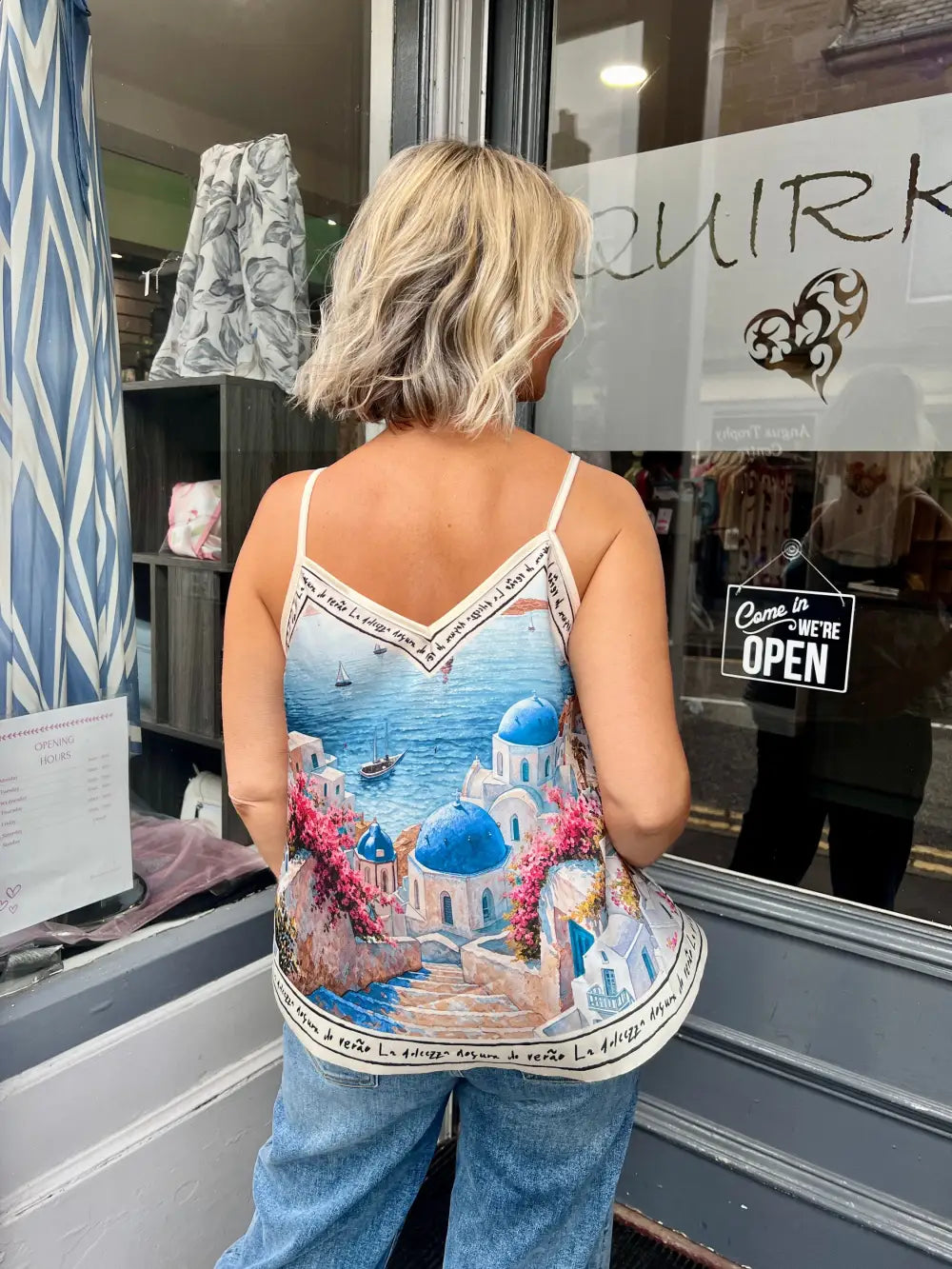 Santorini Cami Top LIGHT BLUE