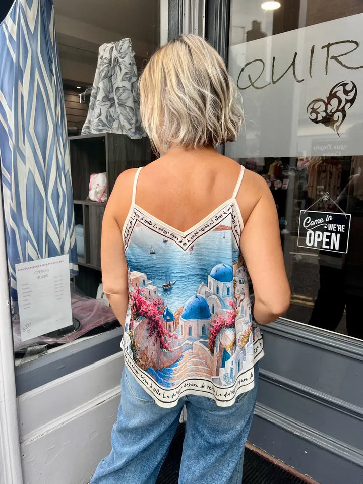 Santorini Cami Top LIGHT BLUE