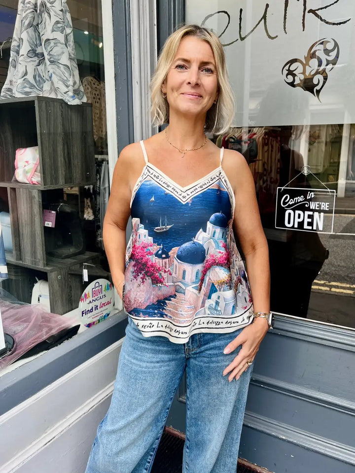 Santorini Cami Top NAVY