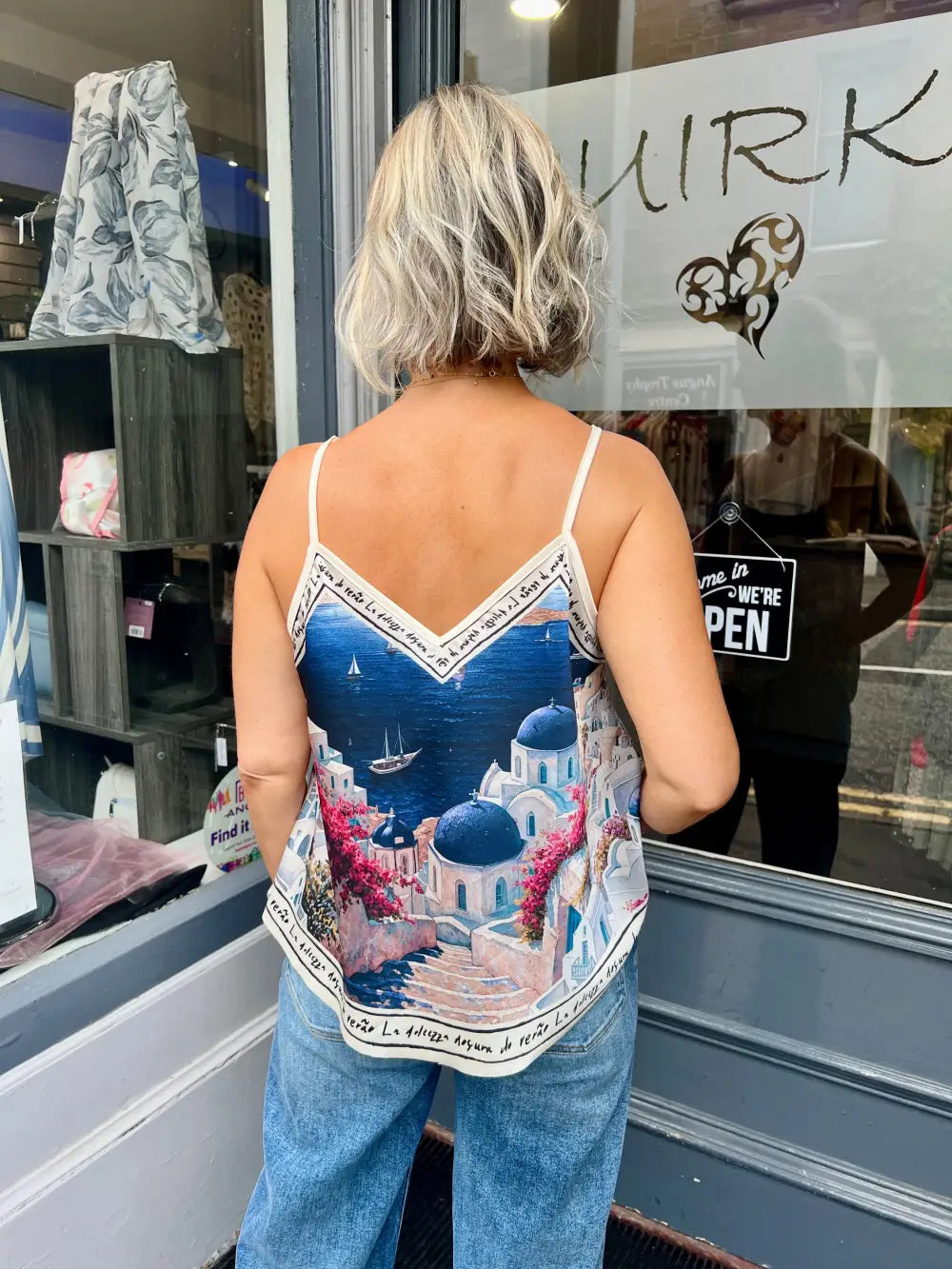 Santorini Cami Top NAVY
