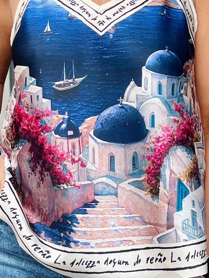 Santorini Cami Top NAVY