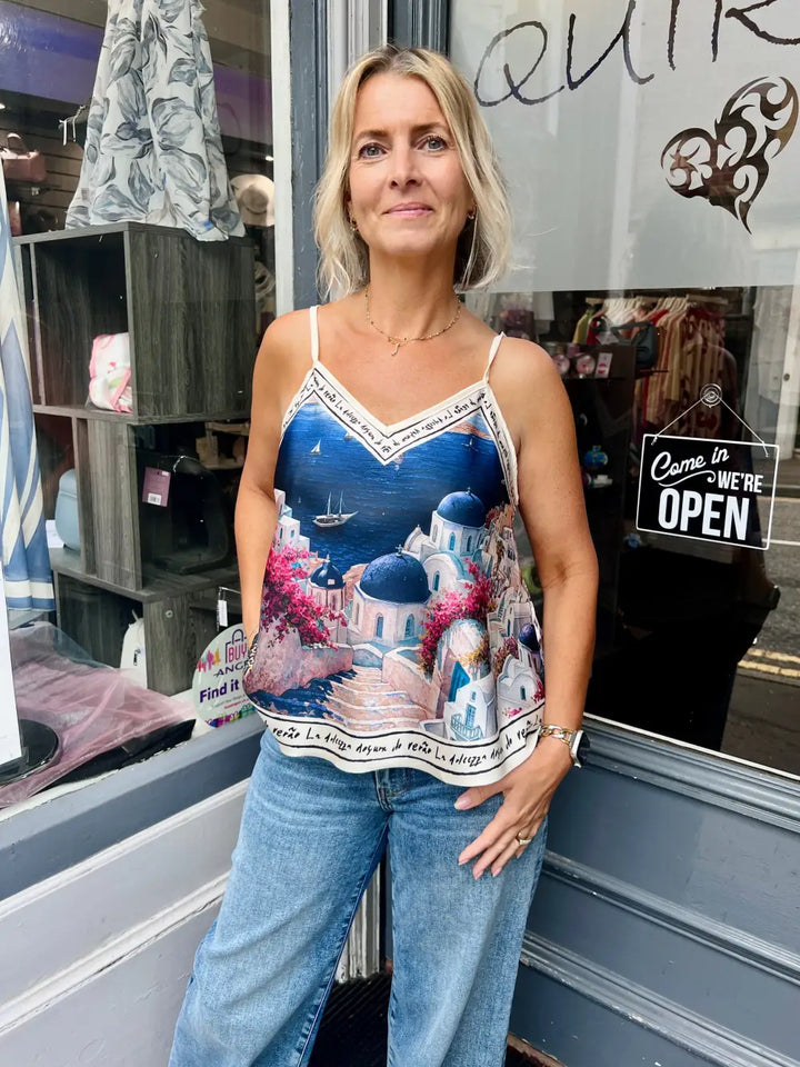 Santorini Cami Top NAVY