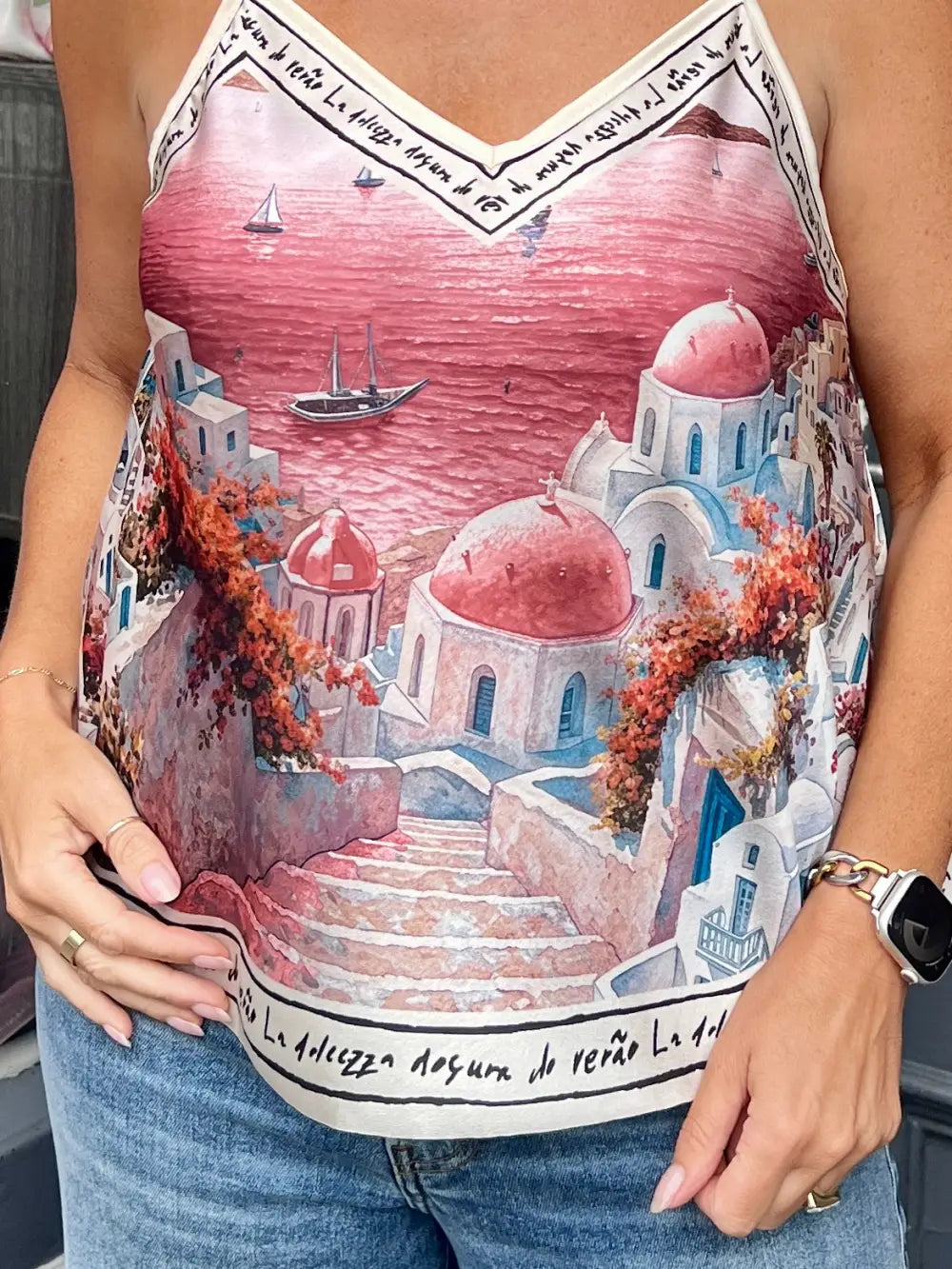 Santorini Cami Top PINK