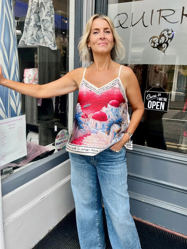 Santorini Cami Top RED