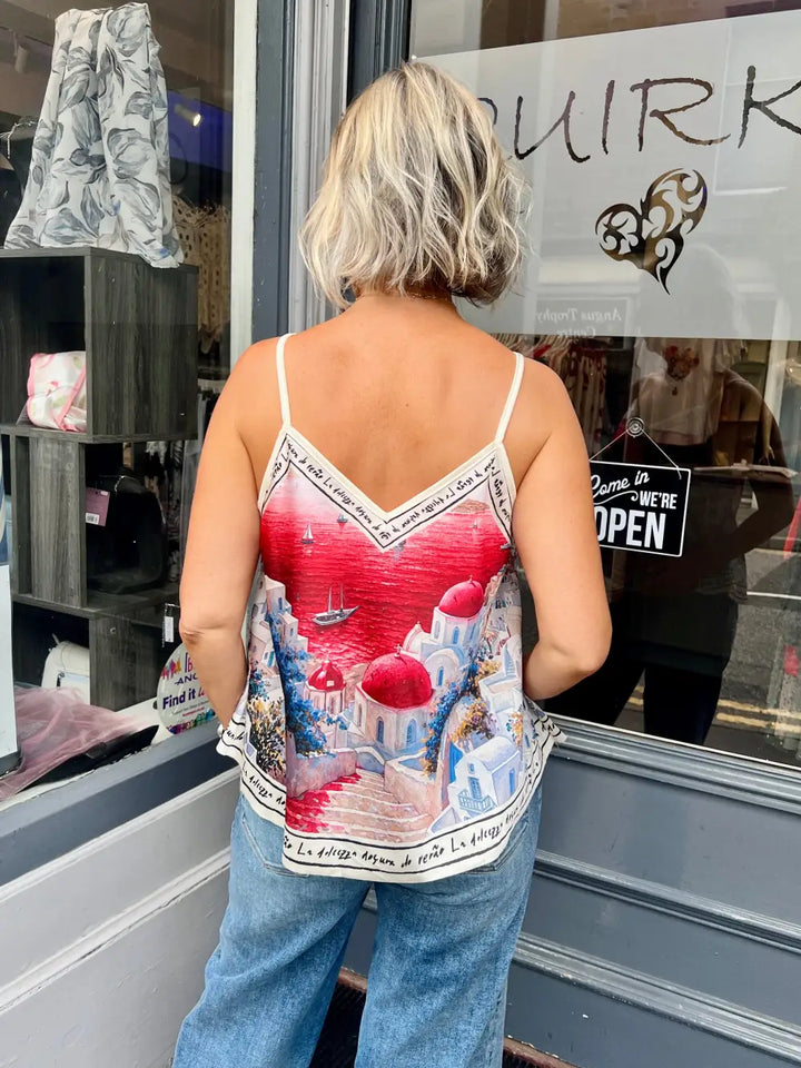 Santorini Cami Top RED