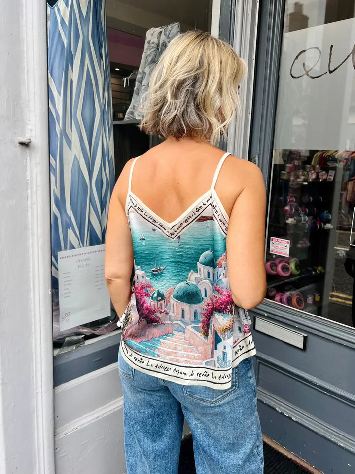 Santorini Cami Top TURQUOISE