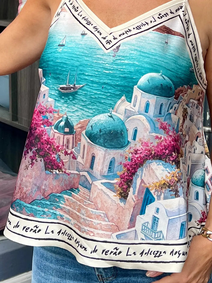 Santorini Cami Top TURQUOISE