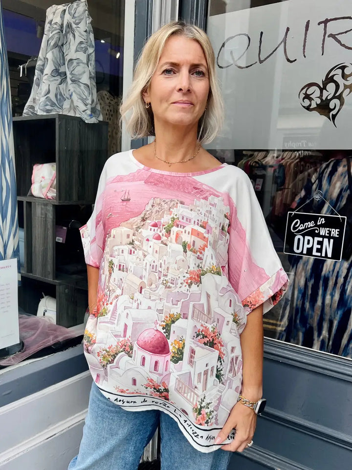 Santorini Design Top PINK