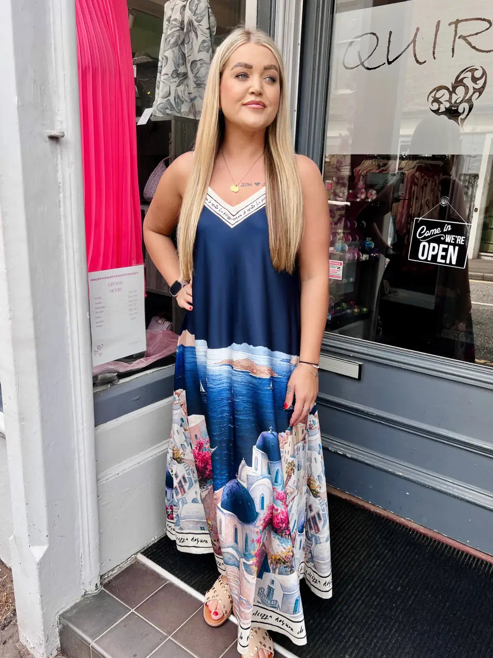 Santorini Maxi Dress NAVY