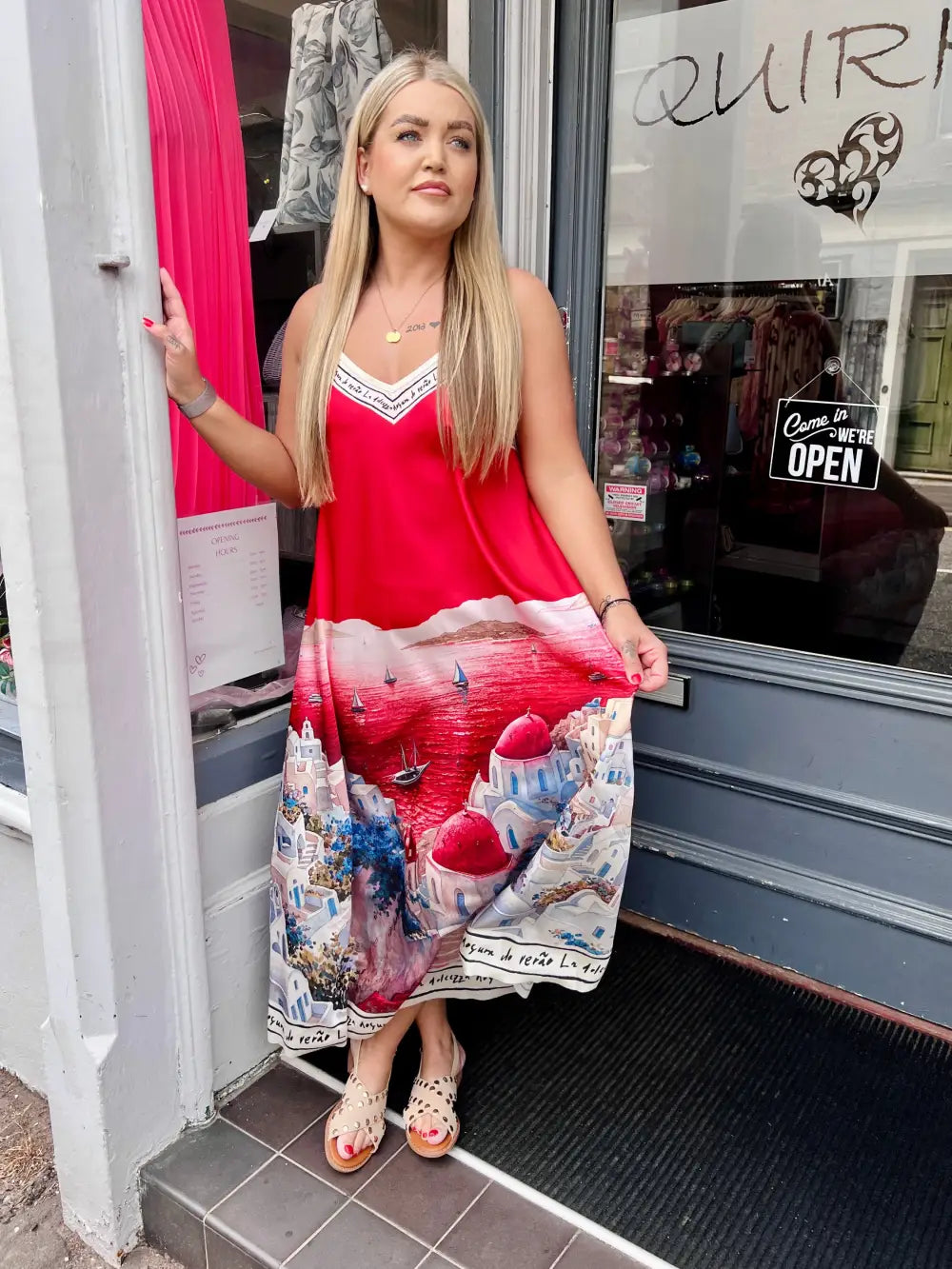 Santorini Maxi Dress RED