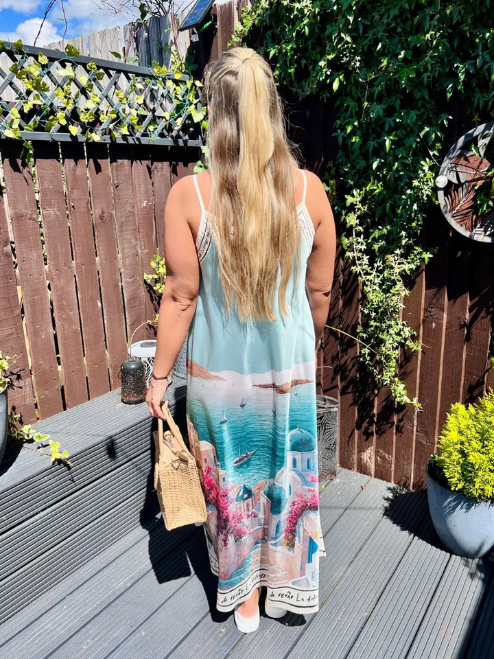 Santorini Maxi Dress TURQUOISE