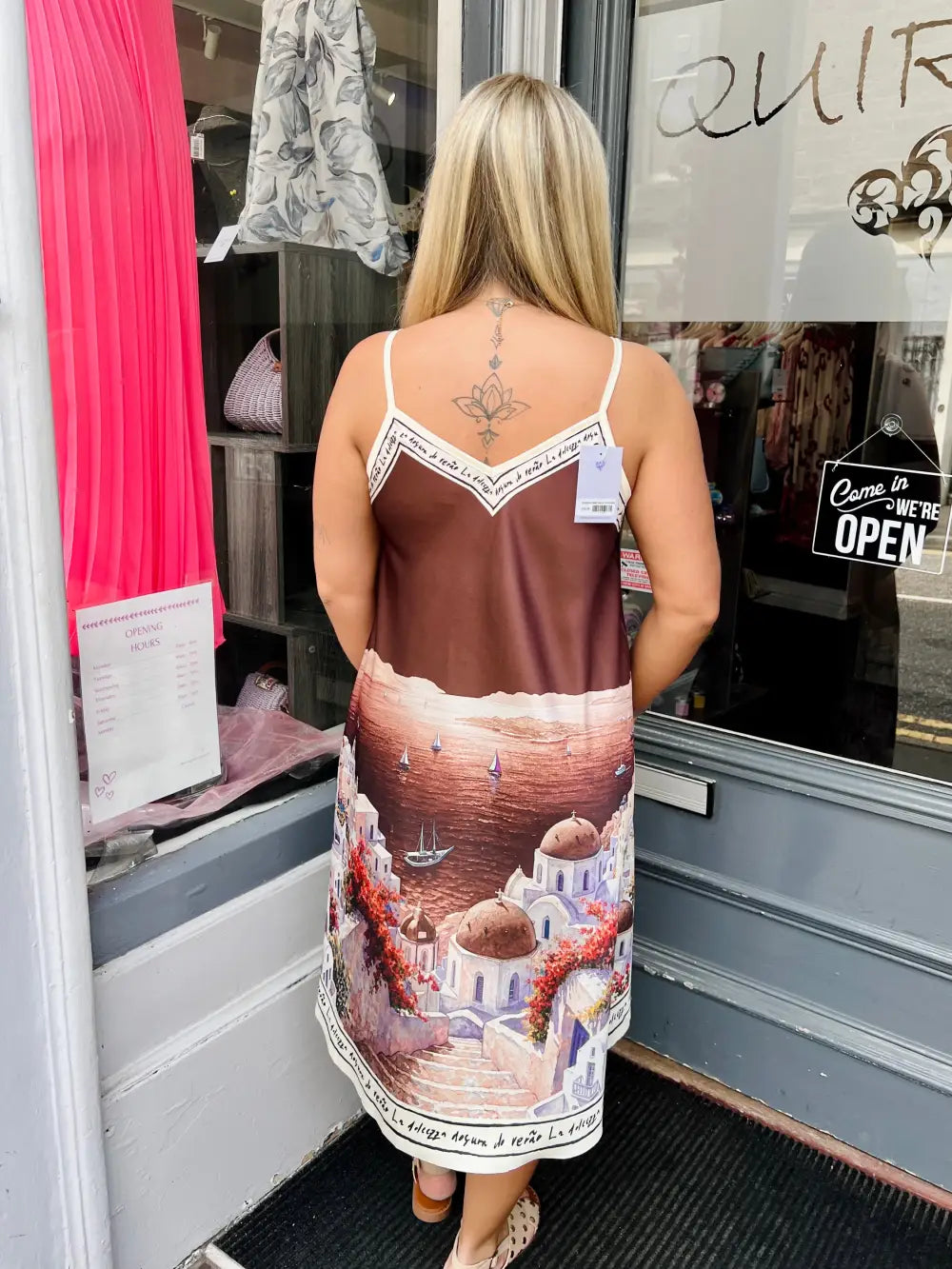 Santorini Midi Dress CHOCOLATE
