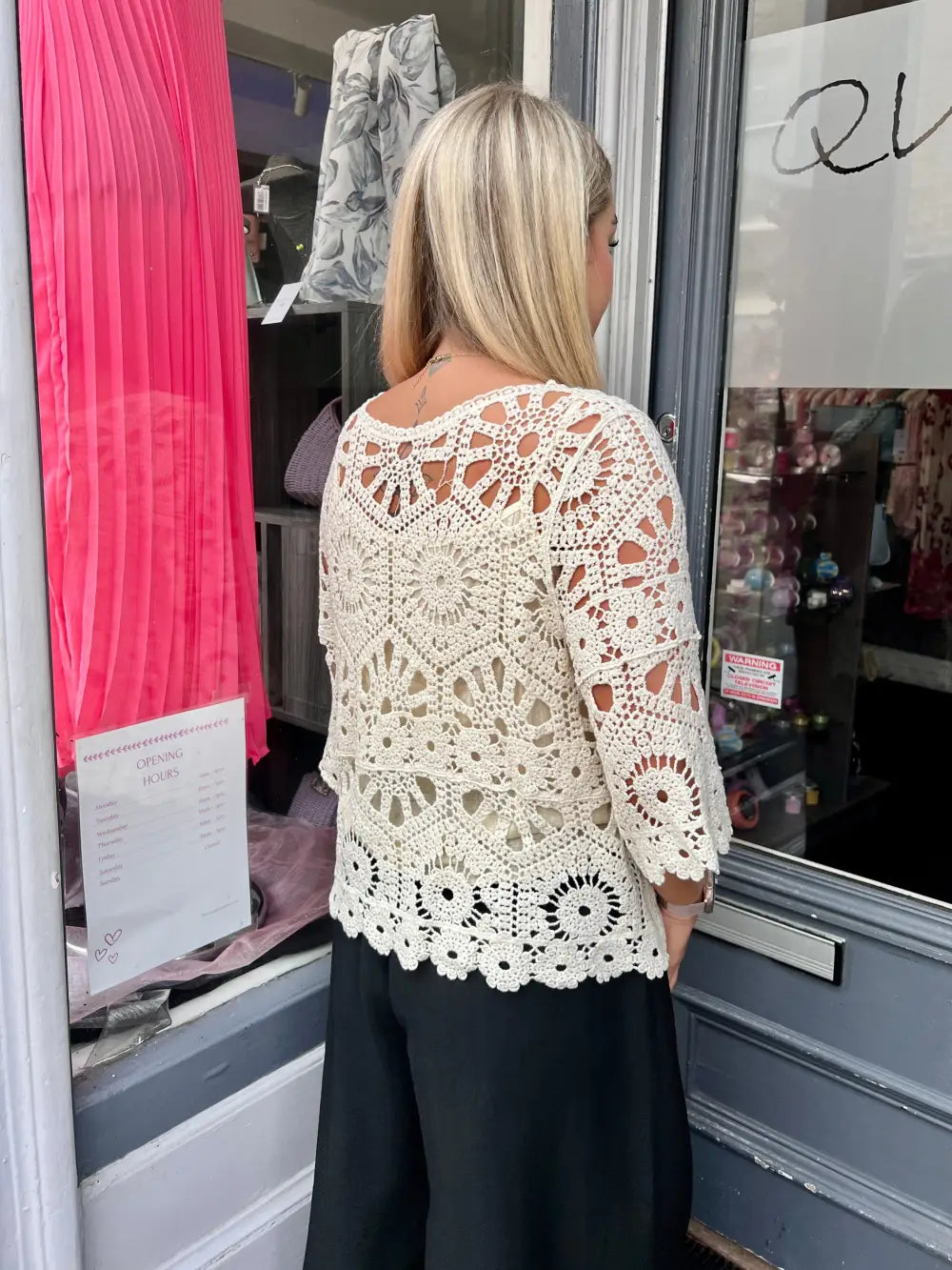 Saskia Crochet With Vest BEIGE