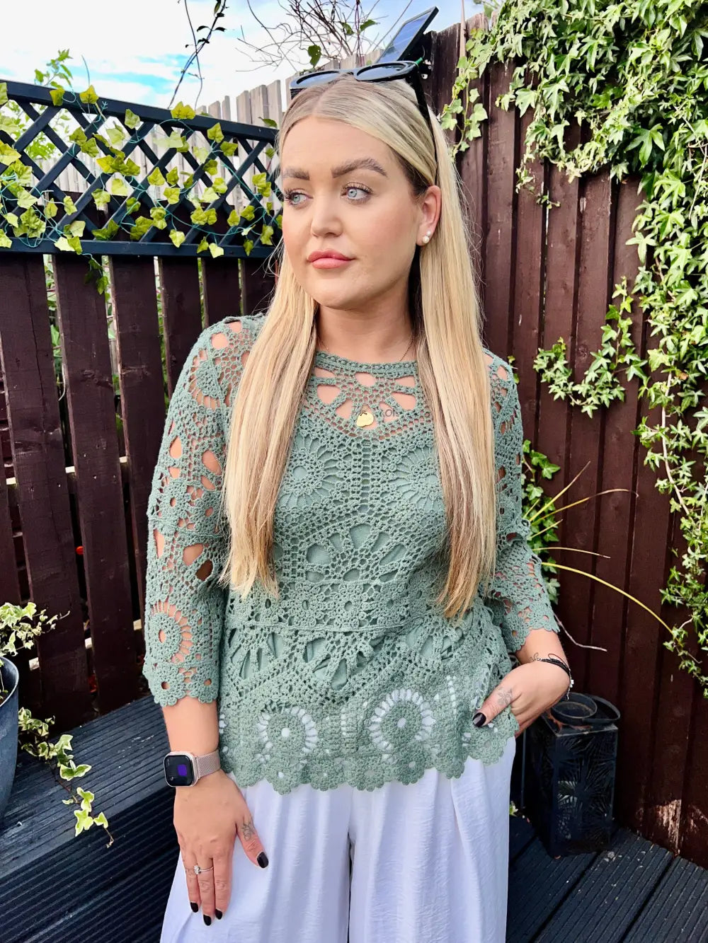 Saskia Crochet With Vest KHAKI