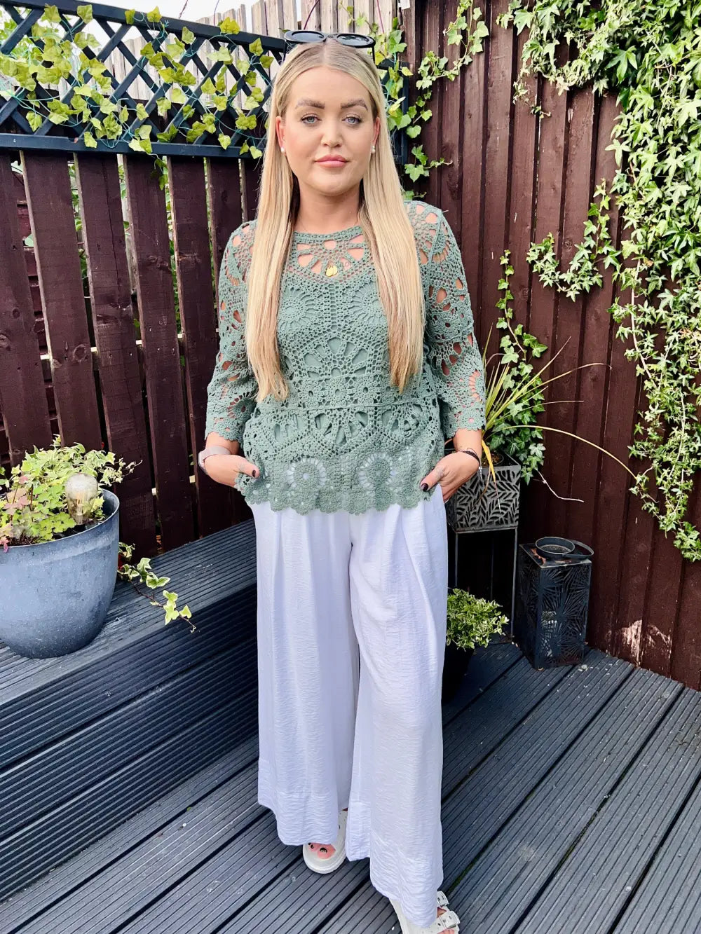 Saskia Crochet With Vest KHAKI