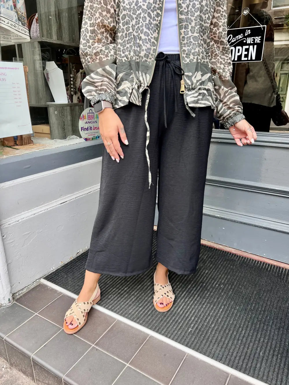 Shelby Crop Trousers BLACK