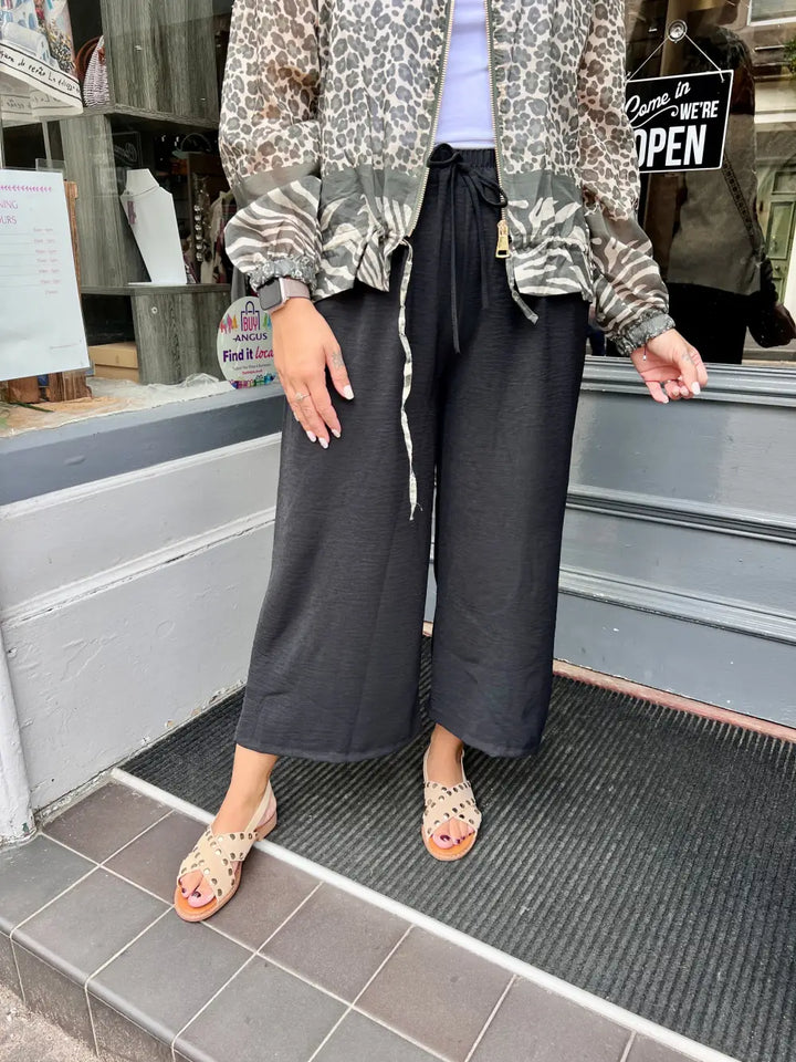 Shelby Crop Trousers BLACK