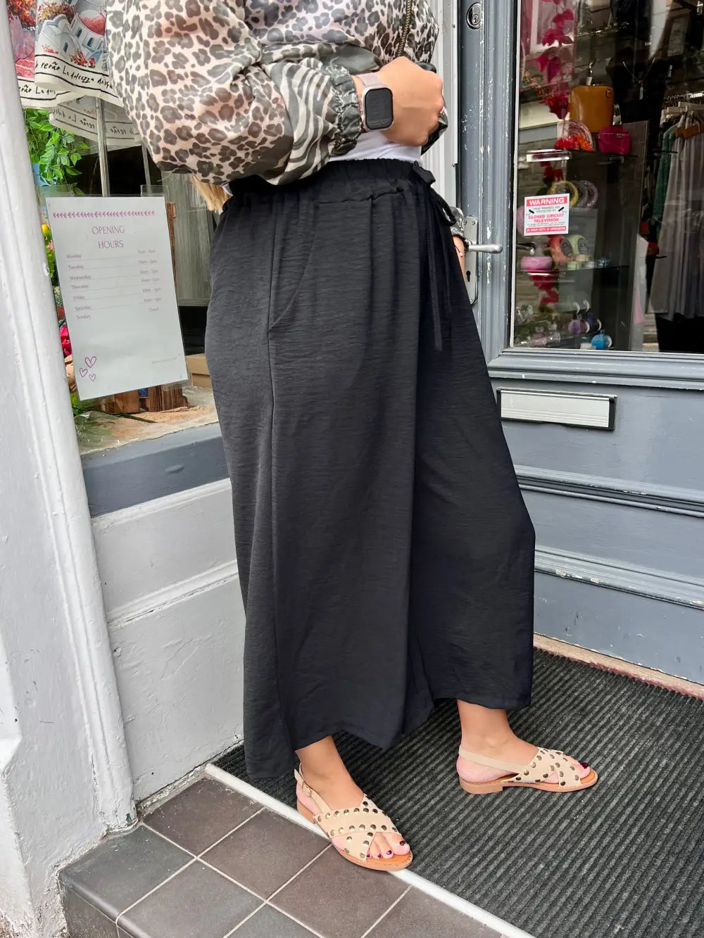 Shelby Crop Trousers BLACK