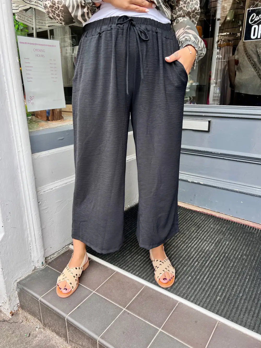 Shelby Crop Trousers BLACK