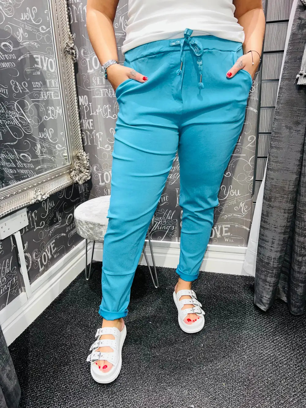 Smooth Magic Trousers LIGHT TEAL - Trousers