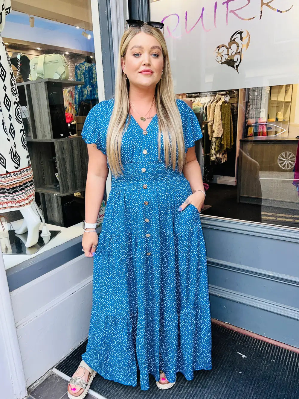 Stella Dot Maxi Dress DENIM