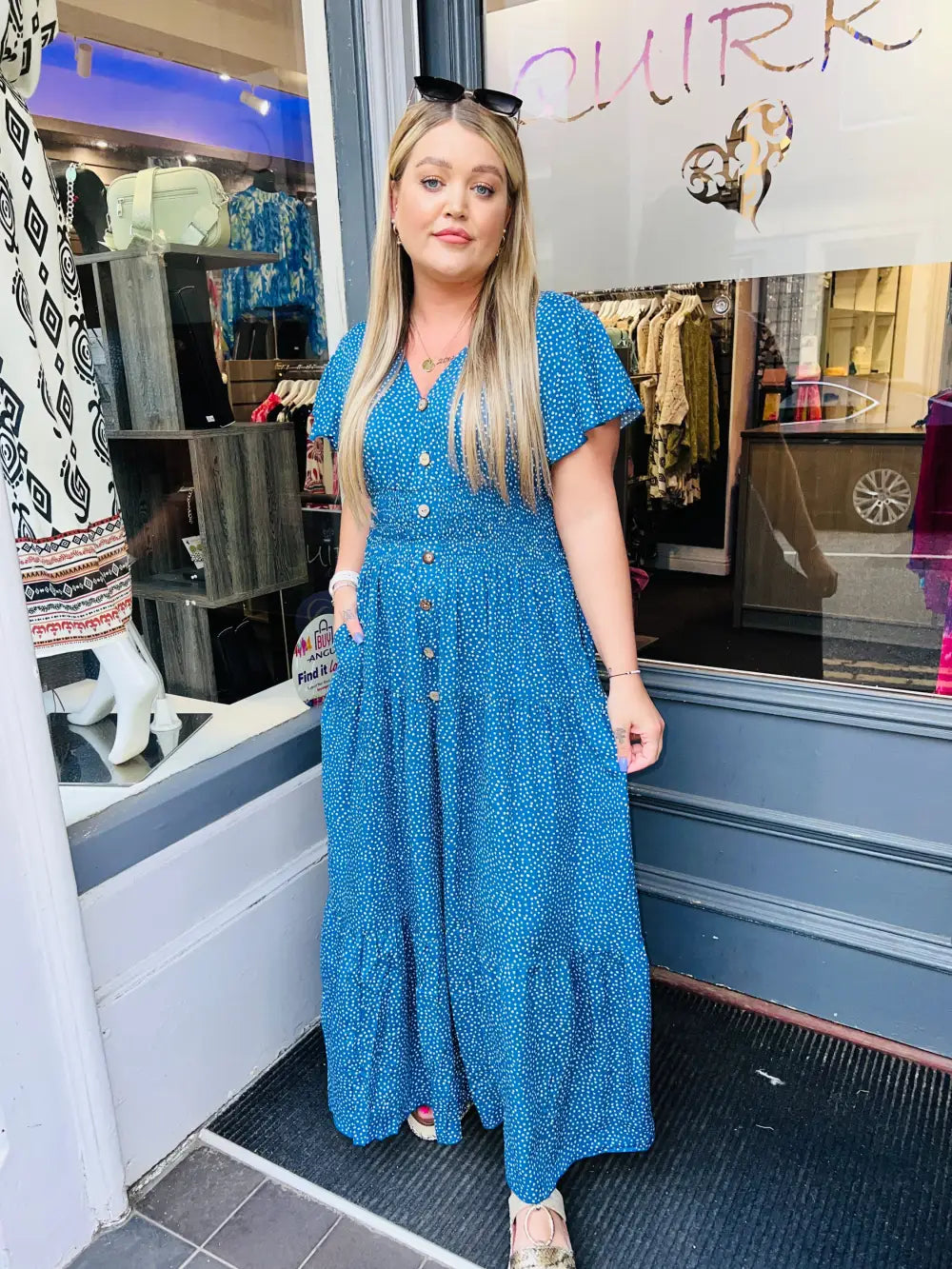 Stella Dot Maxi Dress DENIM
