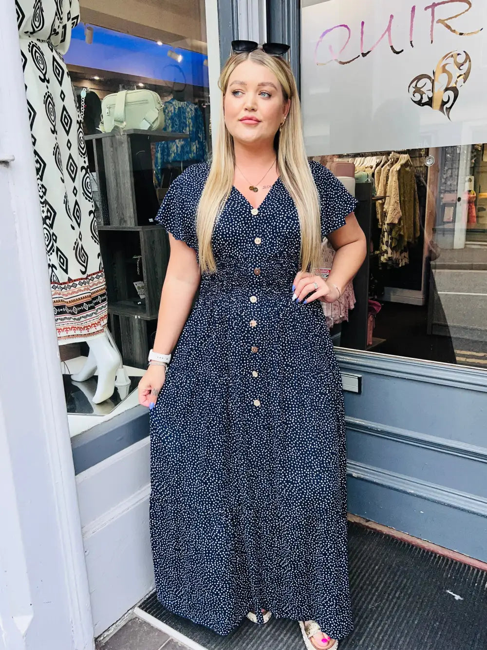 Stella Dot Maxi Dress NAVY