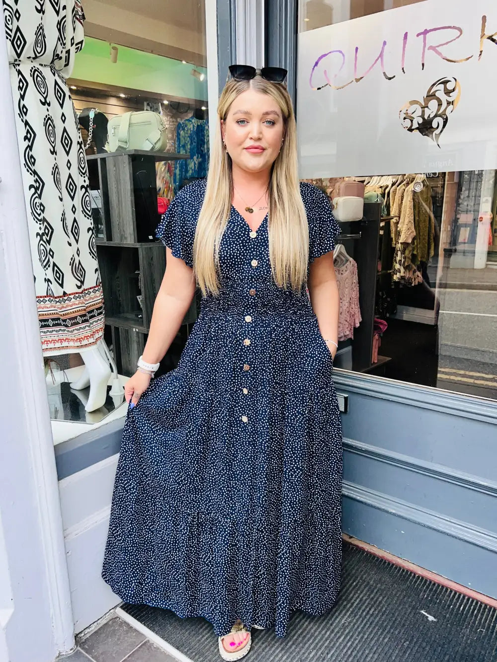 Stella Dot Maxi Dress NAVY