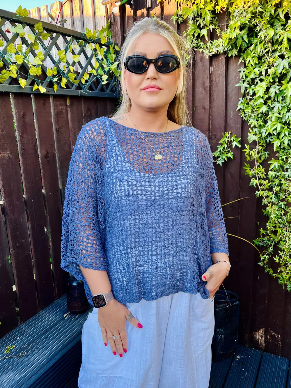 Tabitha Popcorn Jumper DENIM