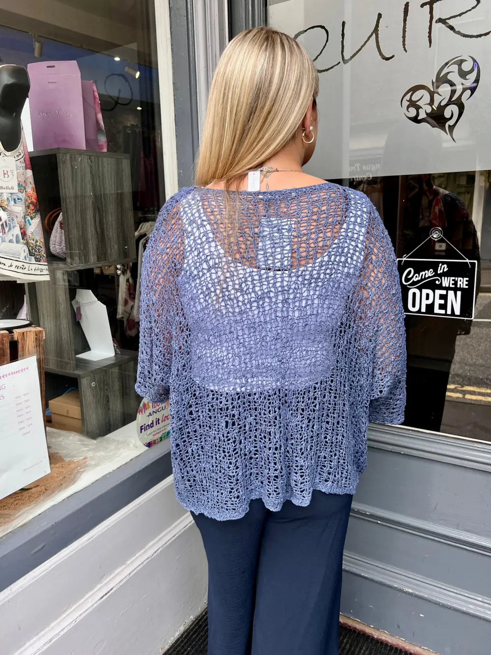 Tabitha Popcorn Jumper DENIM