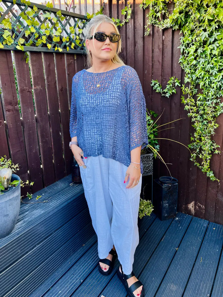 Tabitha Popcorn Jumper DENIM